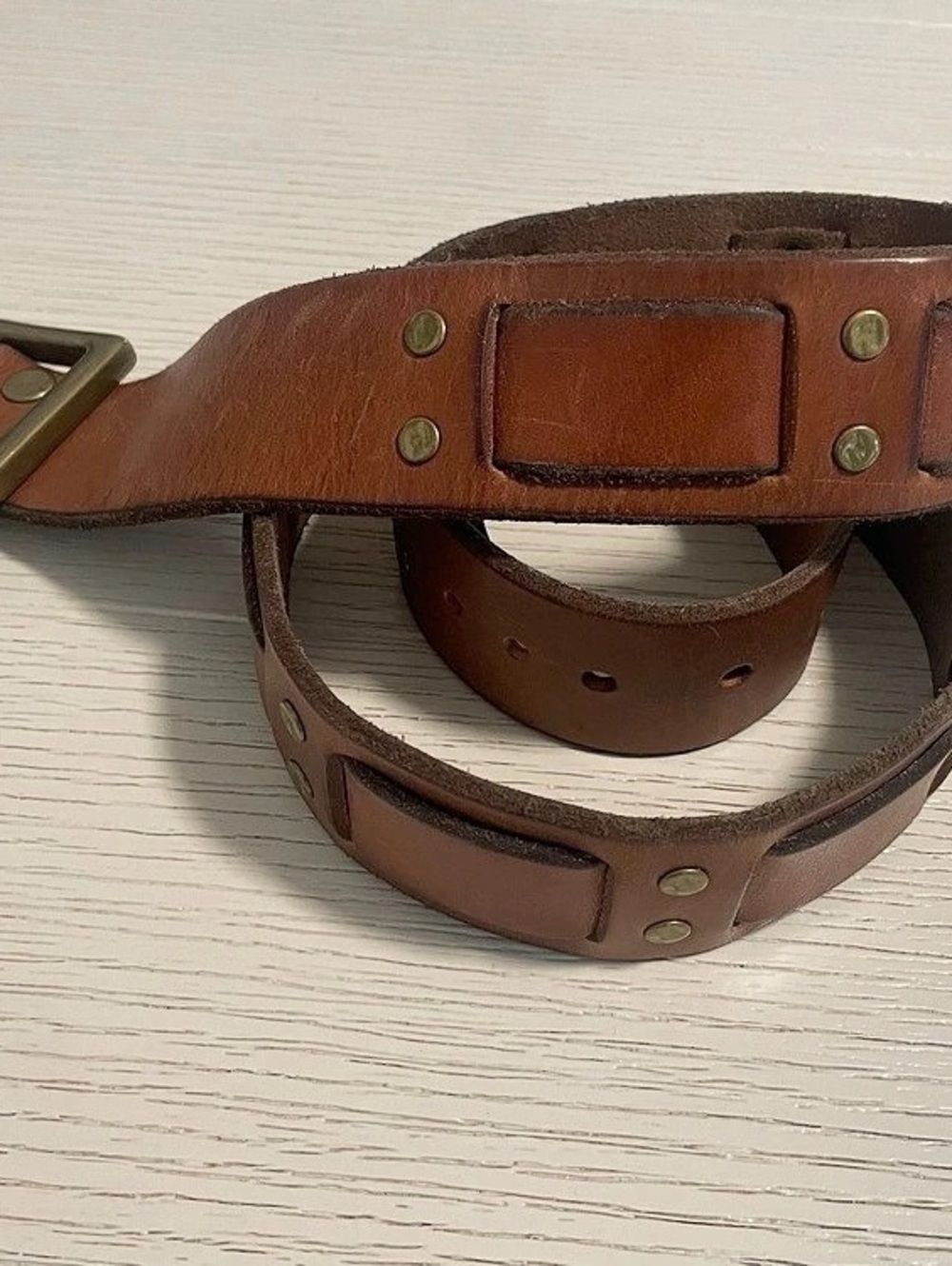 Mens Lucky Brand Brown Leather Belt